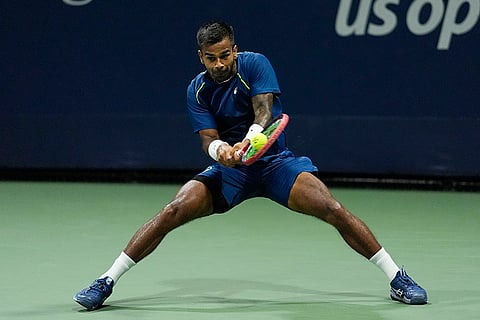 2024 US Open: Sumit Nagal, of India, palys against Tallon Griekspoor, of the Netherlands
